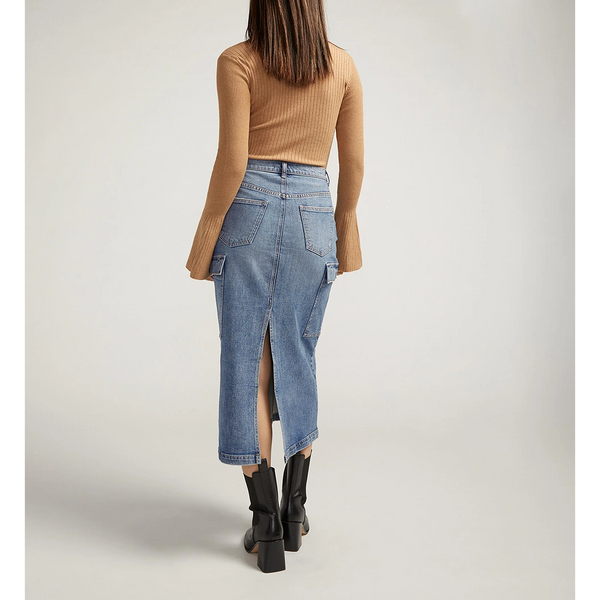 Acid Wash Cargo Slit Skirt | Montivo Pakistan