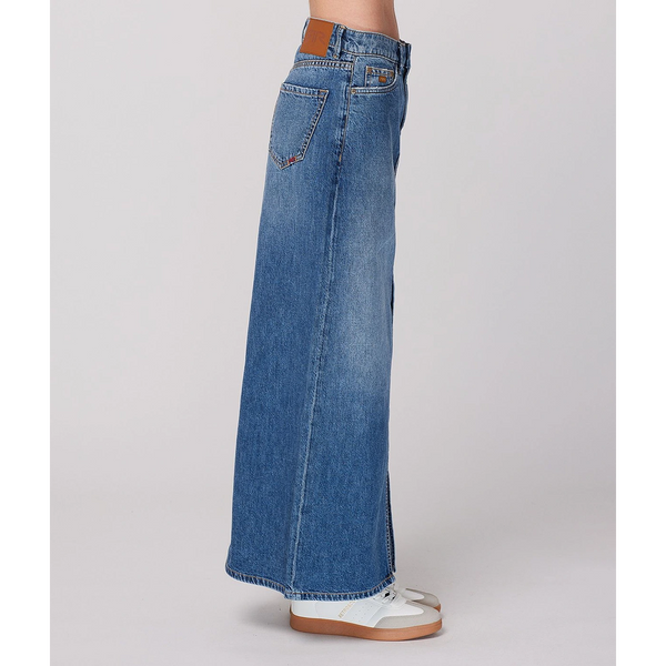 Mid Blue Front Slit Denim Skirt | Montivo Pakistan