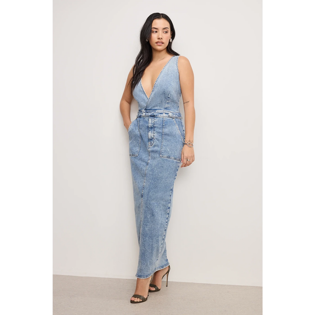 Light Blue Maxi Denim Dress | Montivo Pakistan