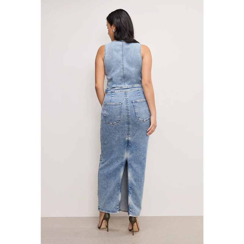 Light Blue Maxi Denim Dress | Montivo Pakistan