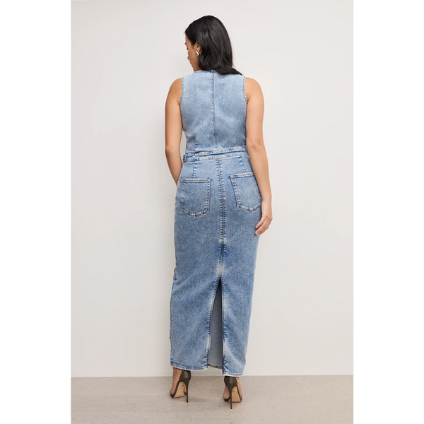 Light Blue Maxi Denim Dress | Montivo Pakistan