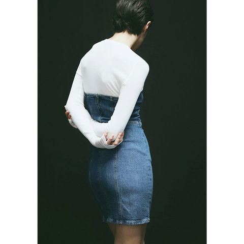 HM Denim Bandeau Dress | Montivo Pakistan