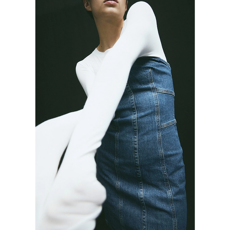 HM Denim Bandeau Dress | Montivo Pakistan