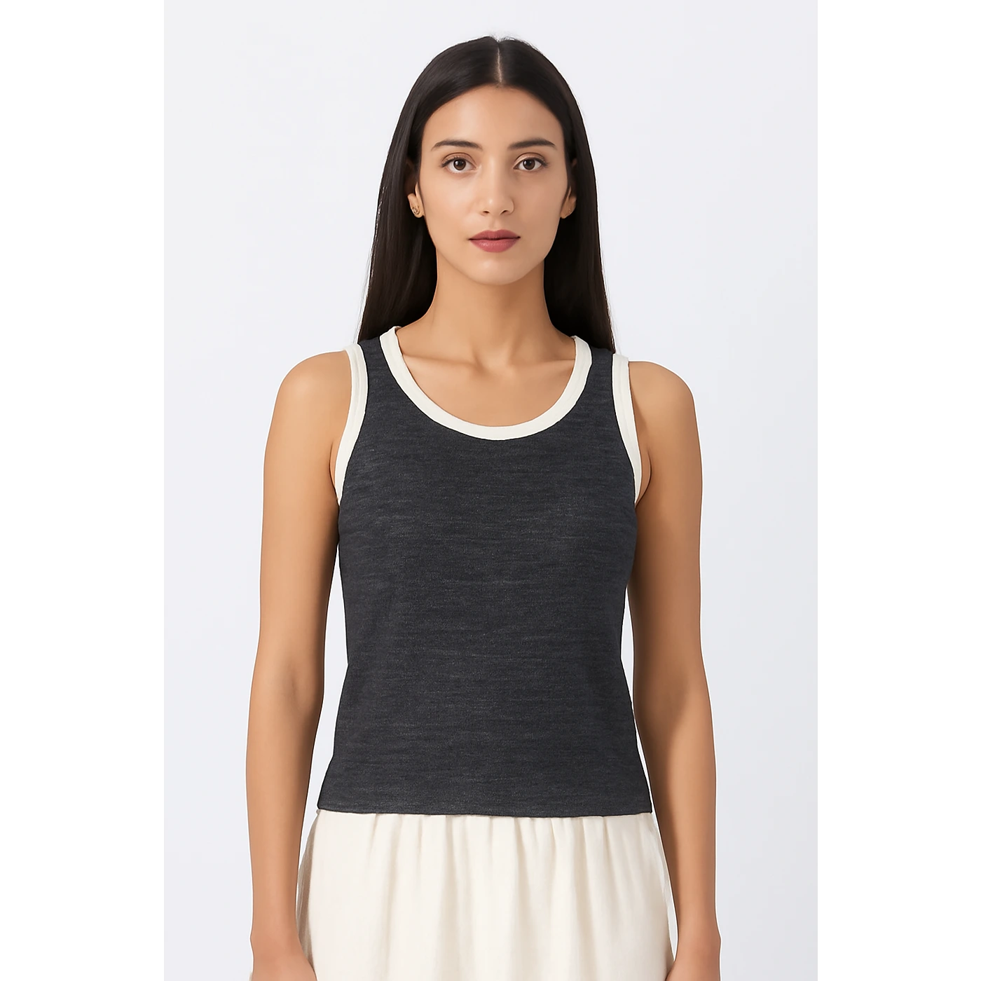 Black Melange Tank Top | Montivo Pakistan