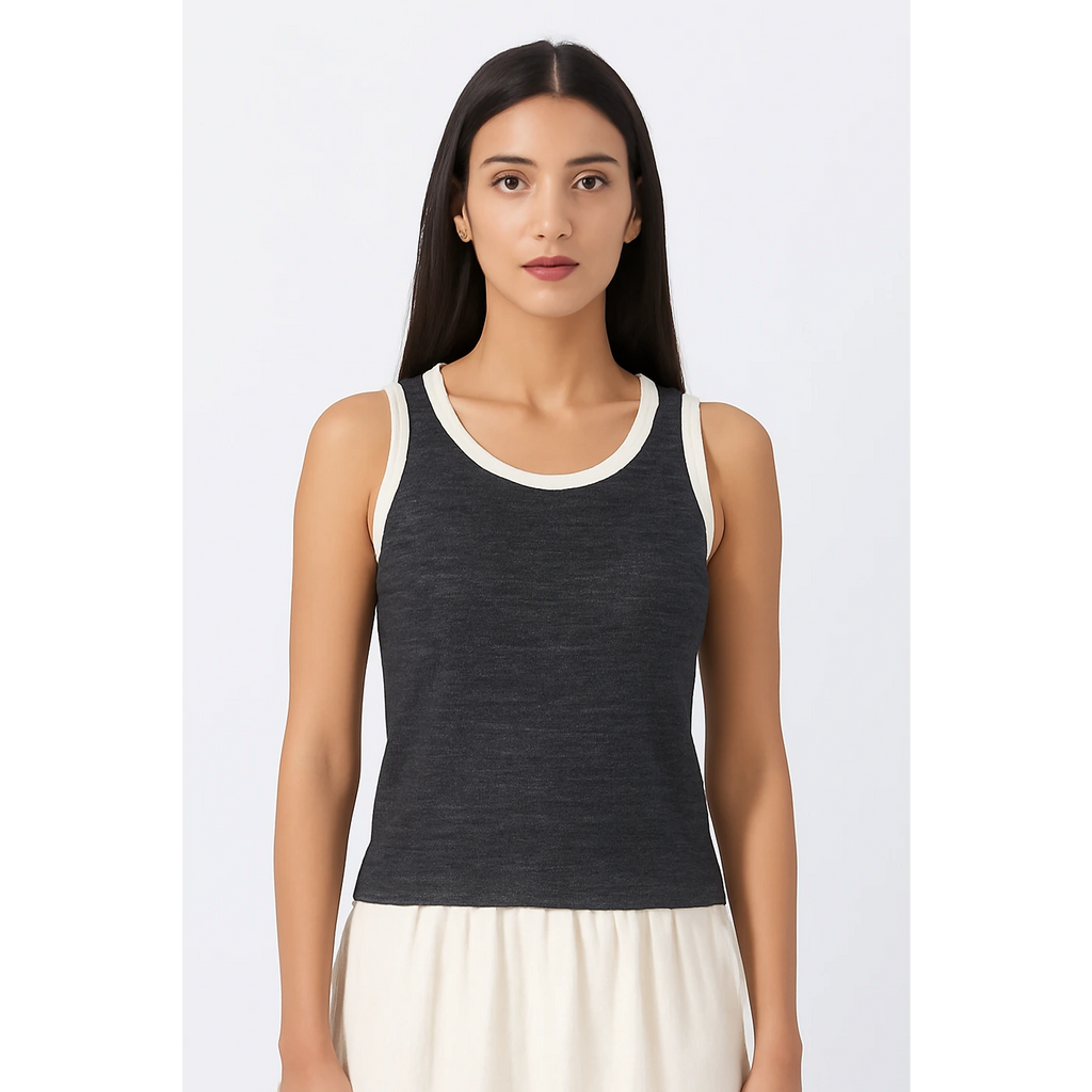 Black Melange Tank Top | Montivo Pakistan