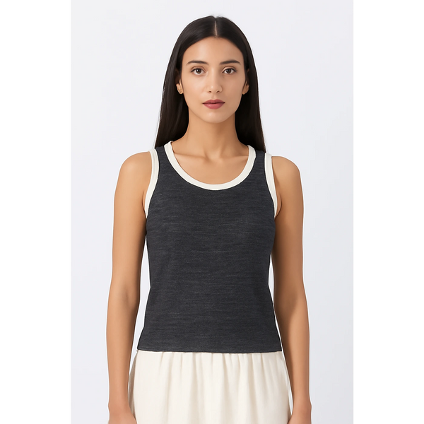 Black Melange Tank Top | Montivo Pakistan