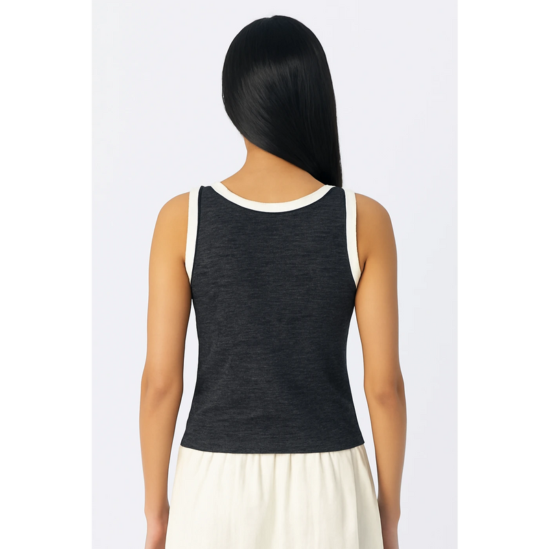 Black Melange Tank Top | Montivo Pakistan