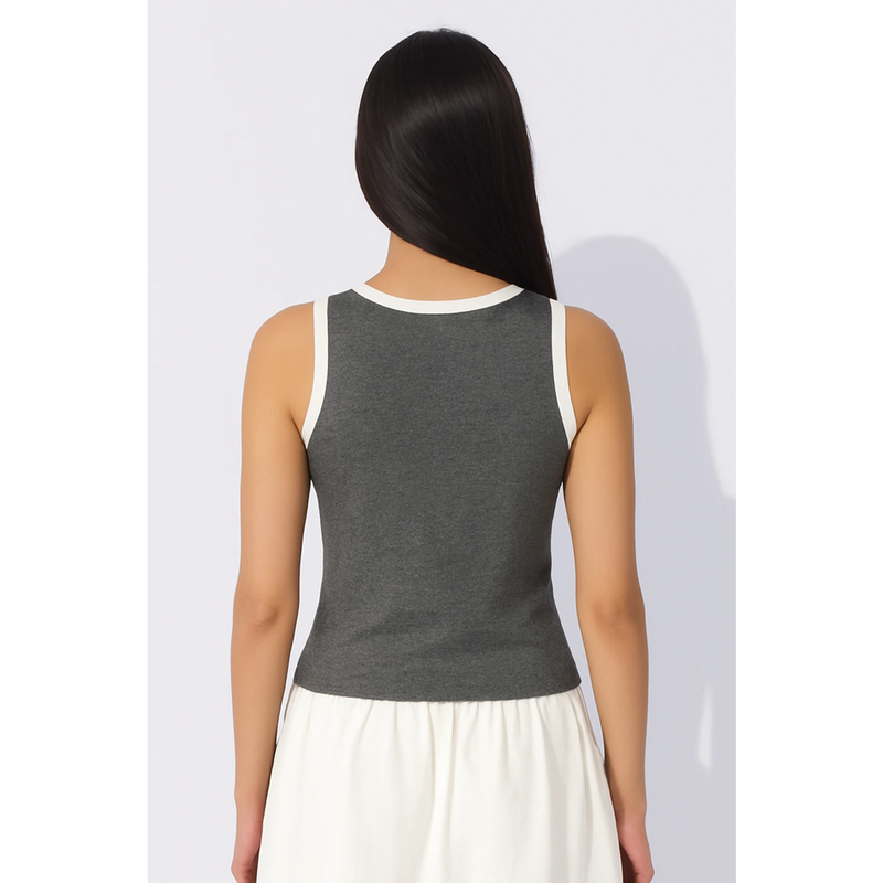 Grey Melange Tank Top | Montivo Pakistan