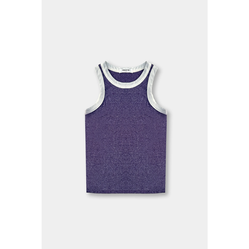 Purple Violet Melange Tank Top | Montivo Pakistan