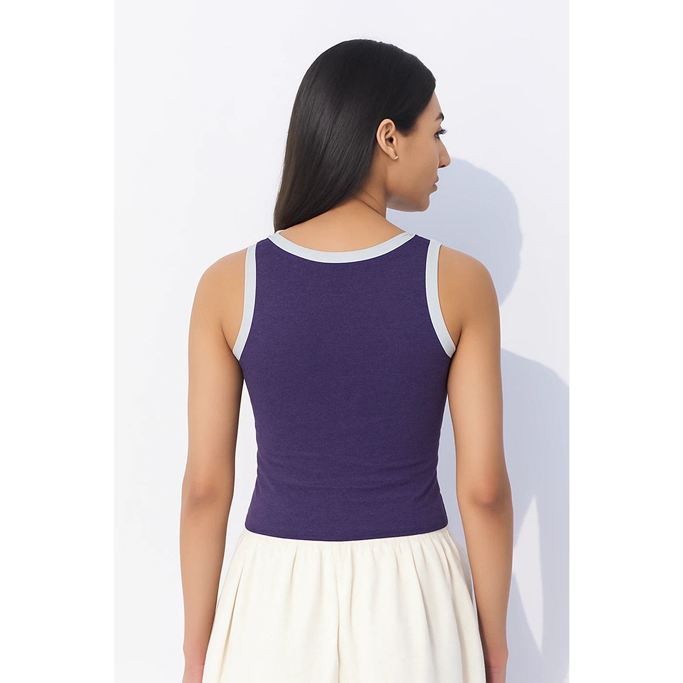 Purple Violet Melange Tank Top | Montivo Pakistan