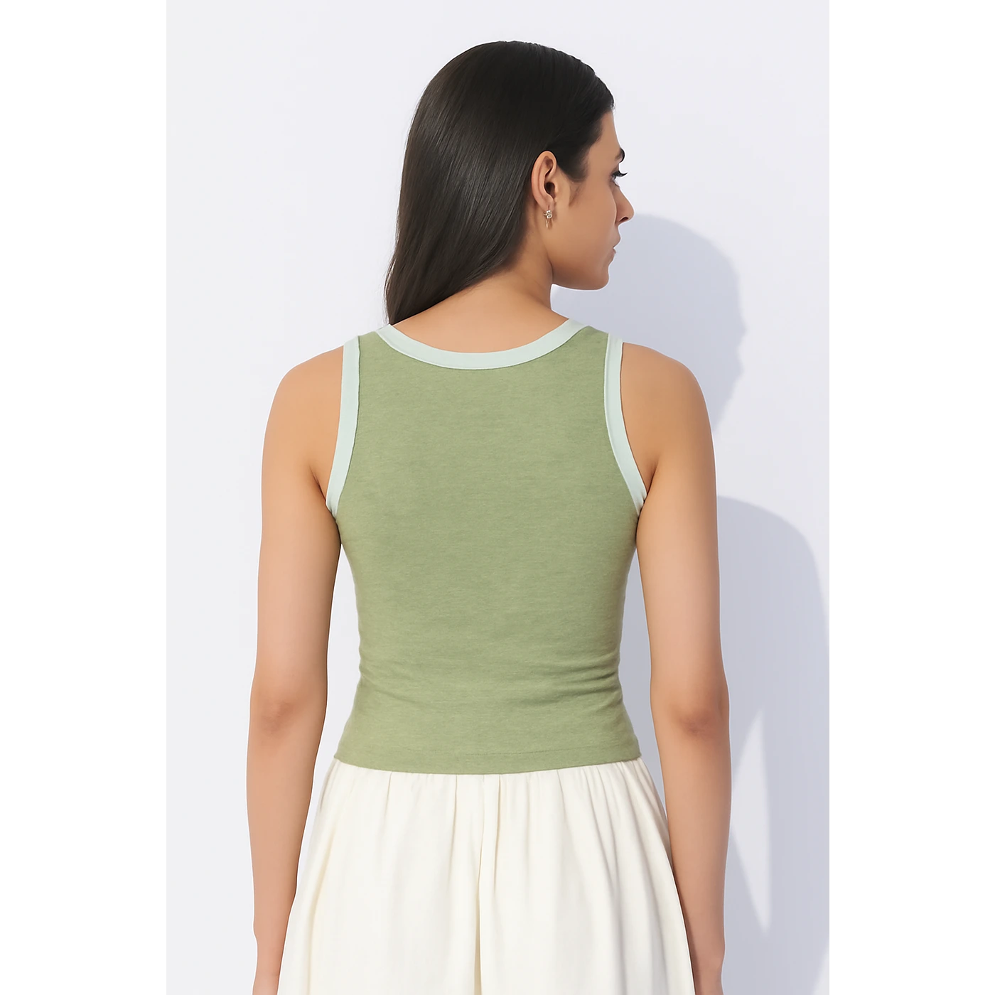 Light Green Melange Tank Top | Montivo Pakistan