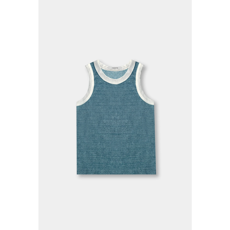 Light Blue Melange Tank Top | Montivo Pakistan