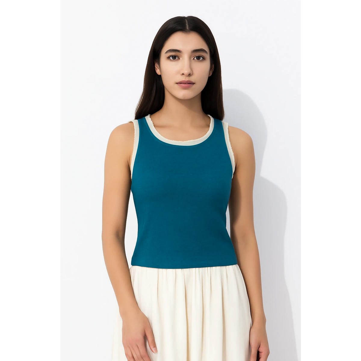 Royal Blue Melange Tank Top | Montivo Pakistan