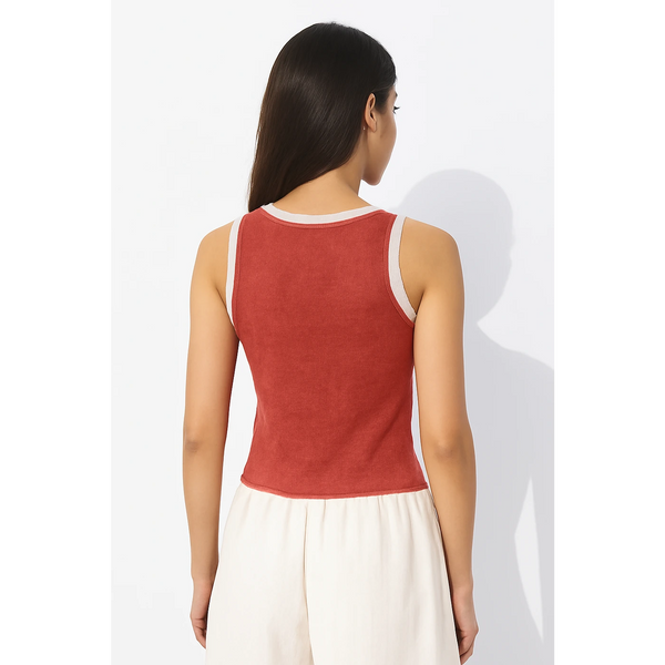 Orange Melange Tank Top | Montivo Pakistan