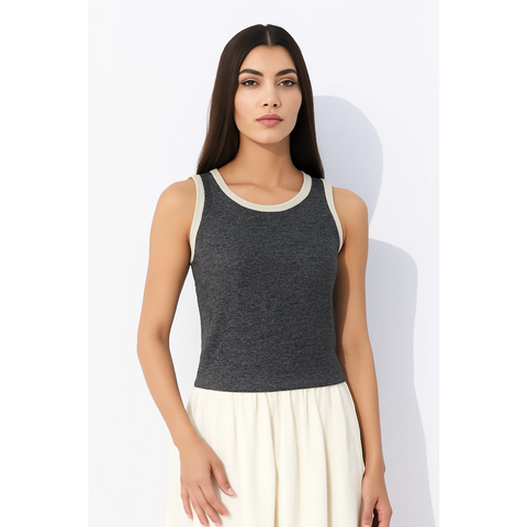 Charcoal Melange Tank Top | Montivo Pakistan