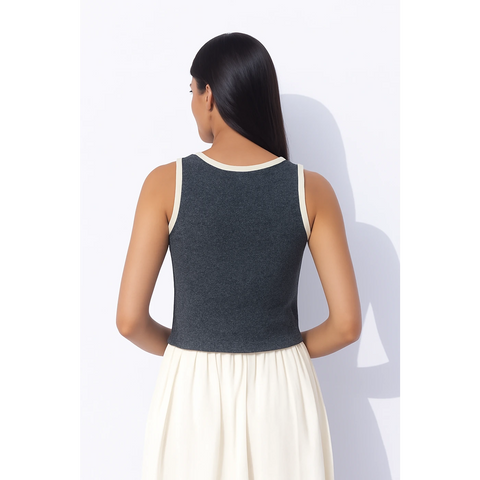 Charcoal Melange Tank Top | Montivo Pakistan