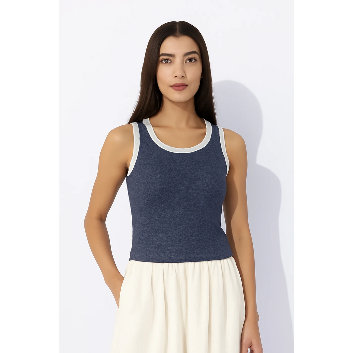 Purple Melange Tank Top | Montivo Pakistan