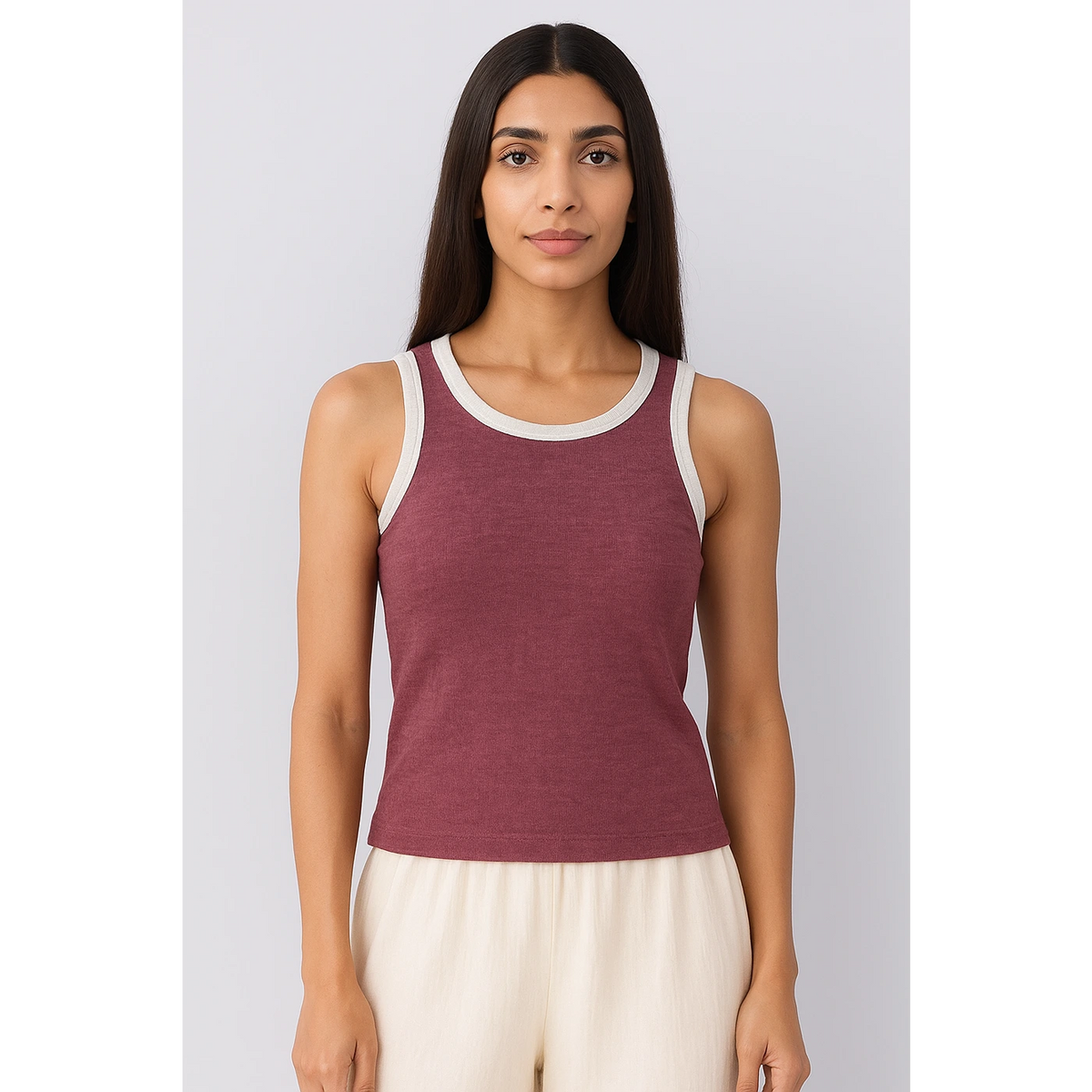 Pink Melange Tank Top | Montivo Pakistan