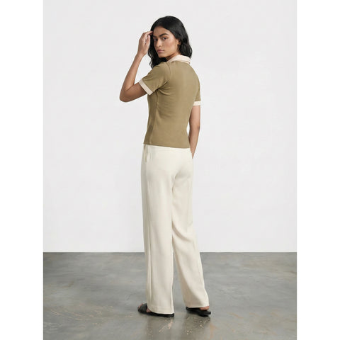 Mud Contrast Trim Button Polo | Montivo Pakistan