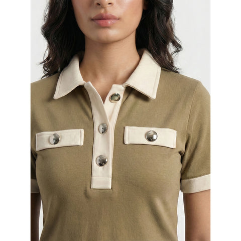 Mud Contrast Trim Button Polo | Montivo Pakistan