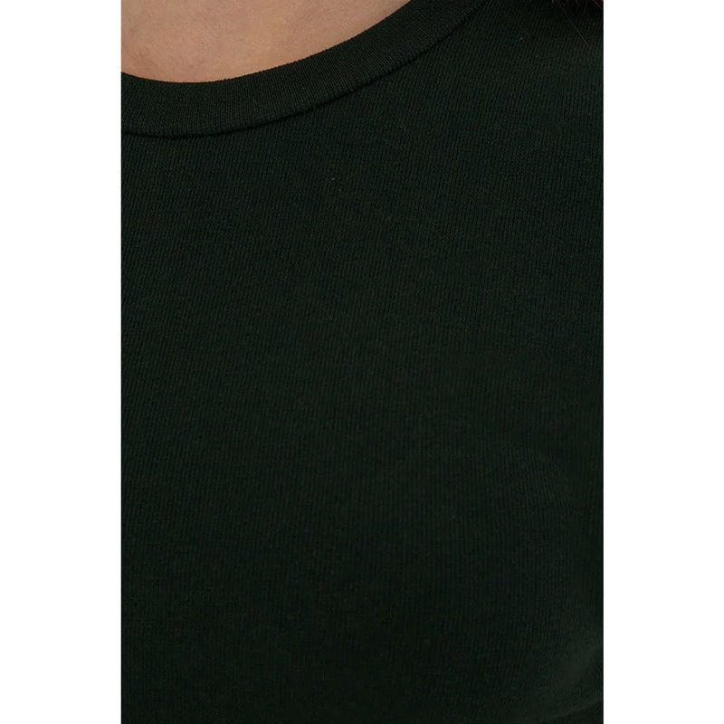 Green Ribbed Fitted Tshirt | Montivo Pakistan