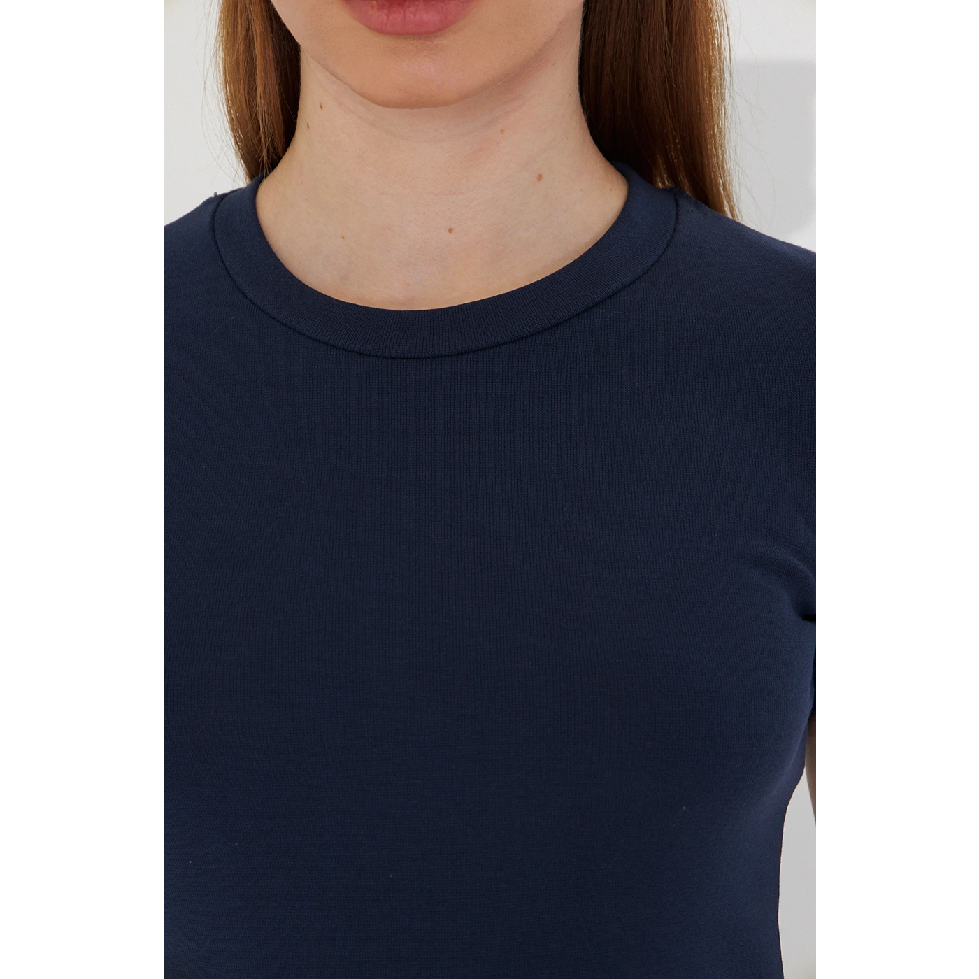 Blue Ribbed Fitted Tshirt | Montivo Pakistan