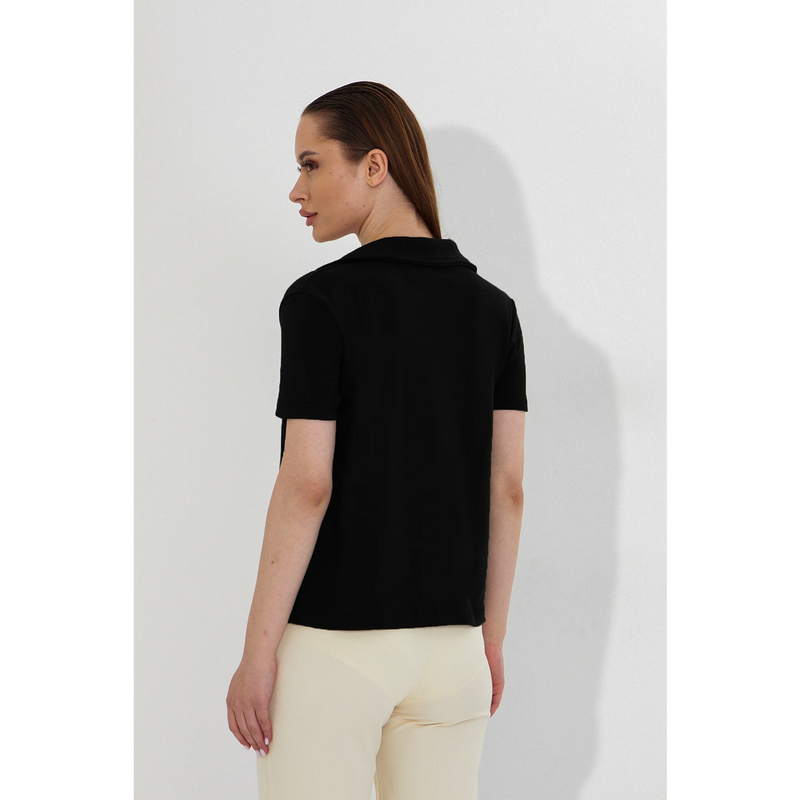 Black Bandeau Top + Shirt Set | Montivo Pakistan