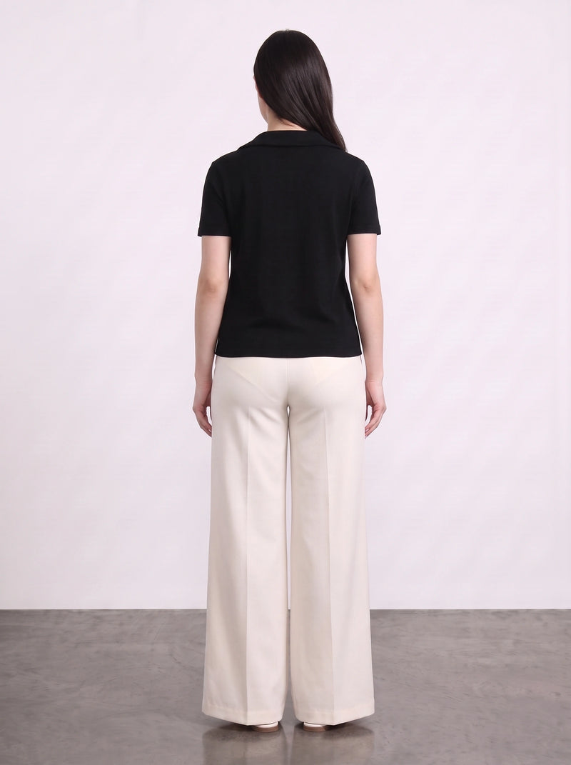 Black Bandeau Top + Shirt Set | Montivo Pakistan