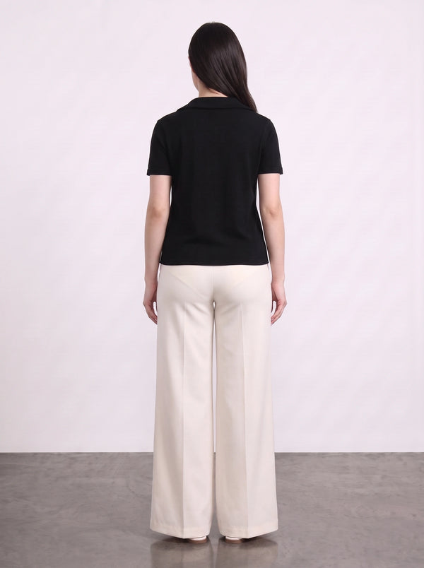 Black Bandeau Top + Shirt Set | Montivo Pakistan