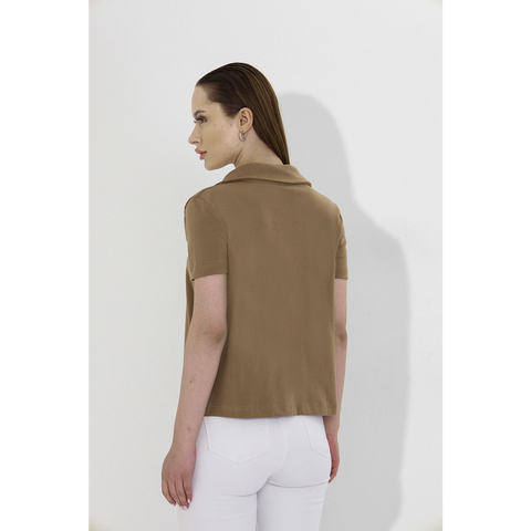 Coffee Bandeau Top + Shirt Set | Montivo Pakistan