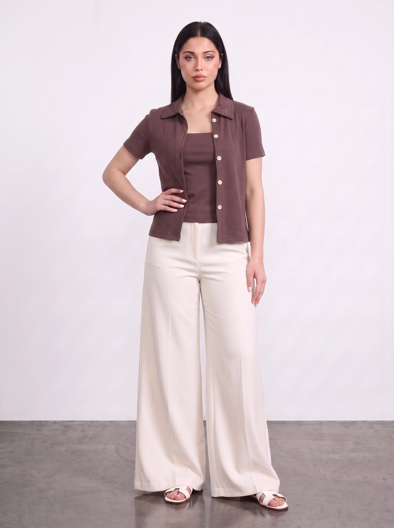 Muave Bandeau Top + Shirt Set | Montivo Pakistan