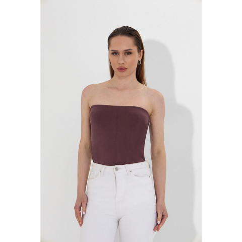 Muave Bandeau Top + Shirt Set | Montivo Pakistan