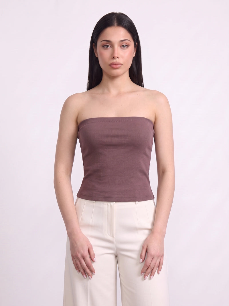 Muave Bandeau Top + Shirt Set | Montivo Pakistan