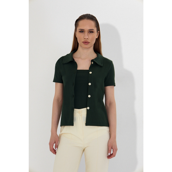 Green Bandeau Top + Shirt Set | Montivo Pakistan