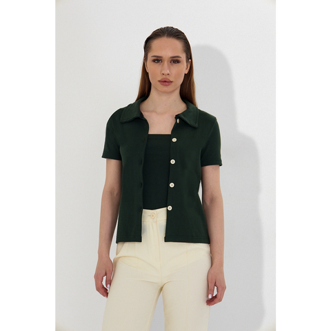 Green Bandeau Top + Shirt Set | Montivo Pakistan