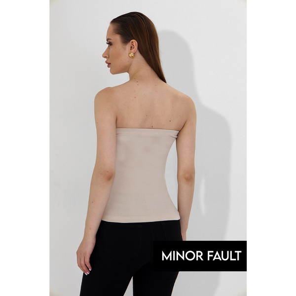 (Minor Fault) Beige Bandeau Top | Montivo Pakistan
