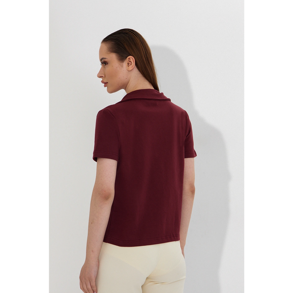 Burgundy Bandeau Top + Shirt Set | Montivo Pakistan