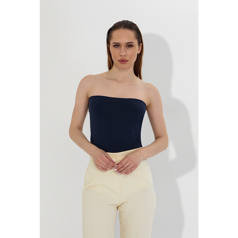 Navy Bandeau Top + Shirt Set | Montivo Pakistan