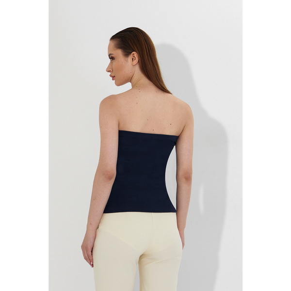 Navy Bandeau Top + Shirt Set | Montivo Pakistan