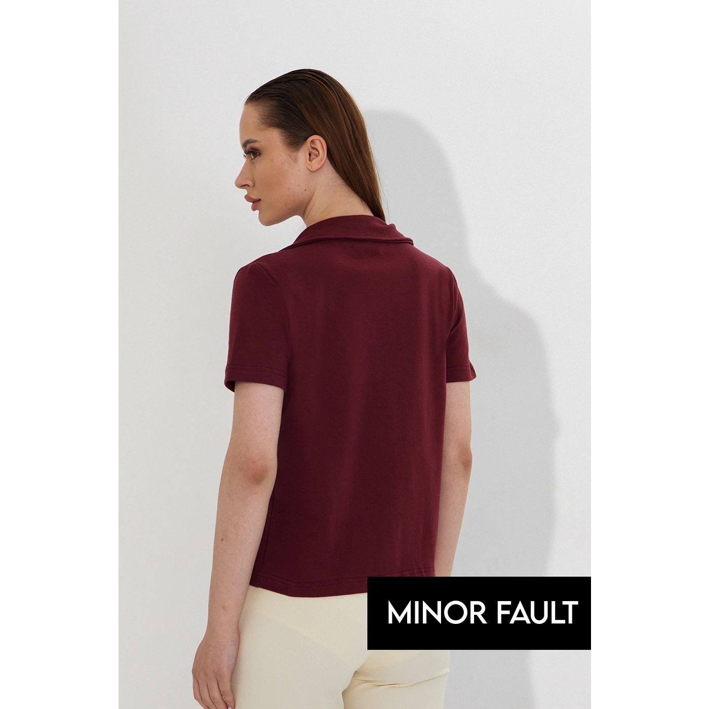 (Minor Fault) Burgundy Button Down Shirt | Montivo Pakistan