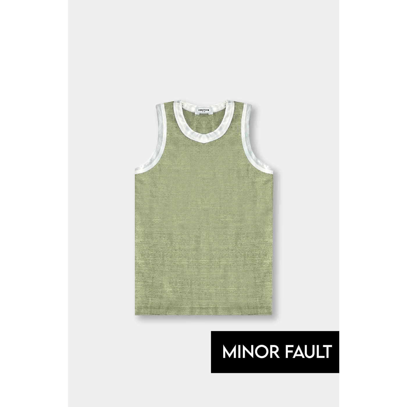 (Minor Fault) Light Green Melange Tank Top | Montivo Pakistan
