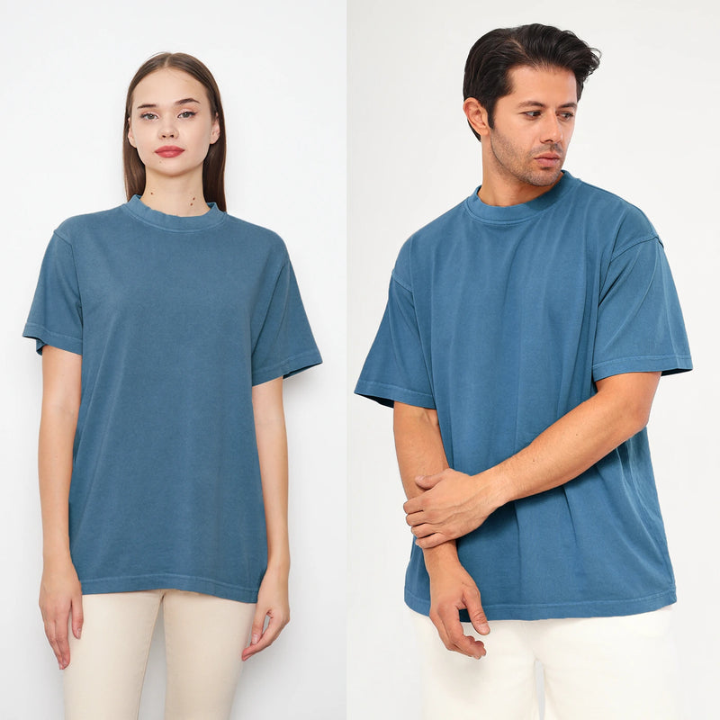 Teal Blue Washed Oversized Tshirt | Montivo Pakistan