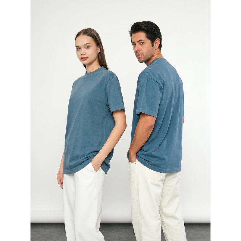 Teal Blue Washed Oversized Tshirt | Montivo Pakistan