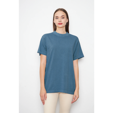 Teal Blue Washed Oversized Tshirt | Montivo Pakistan