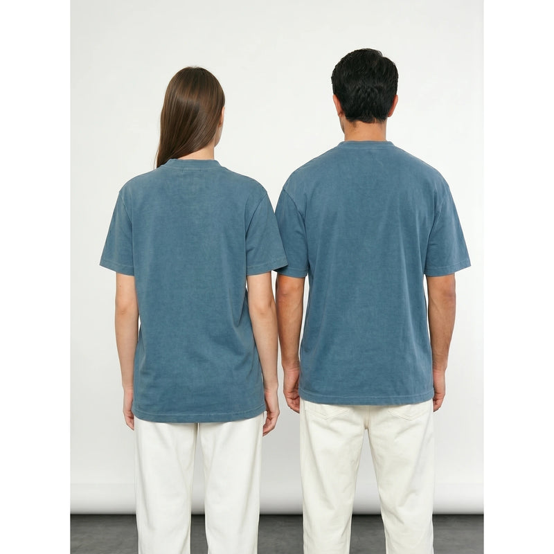 Teal Blue Washed Oversized Tshirt | Montivo Pakistan