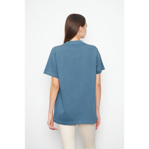 Teal Blue Washed Oversized Tshirt | Montivo Pakistan