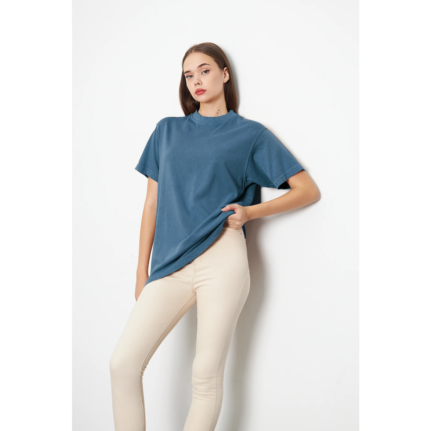 Teal Blue Washed Oversized Tshirt | Montivo Pakistan
