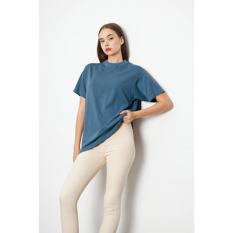 Teal Blue Washed Oversized Tshirt | Montivo Pakistan