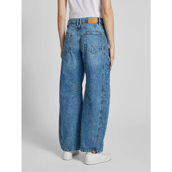 Mid Blue Barrel Fit Jeans