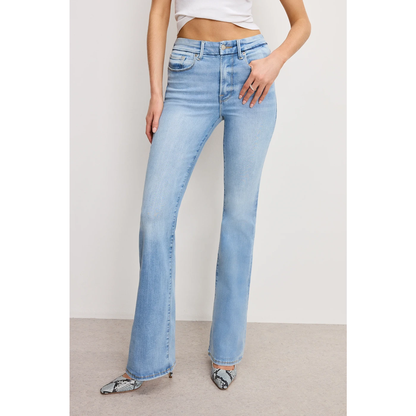 Light Blue Classic Boot-Cut Jeans | Montivo Pakistan